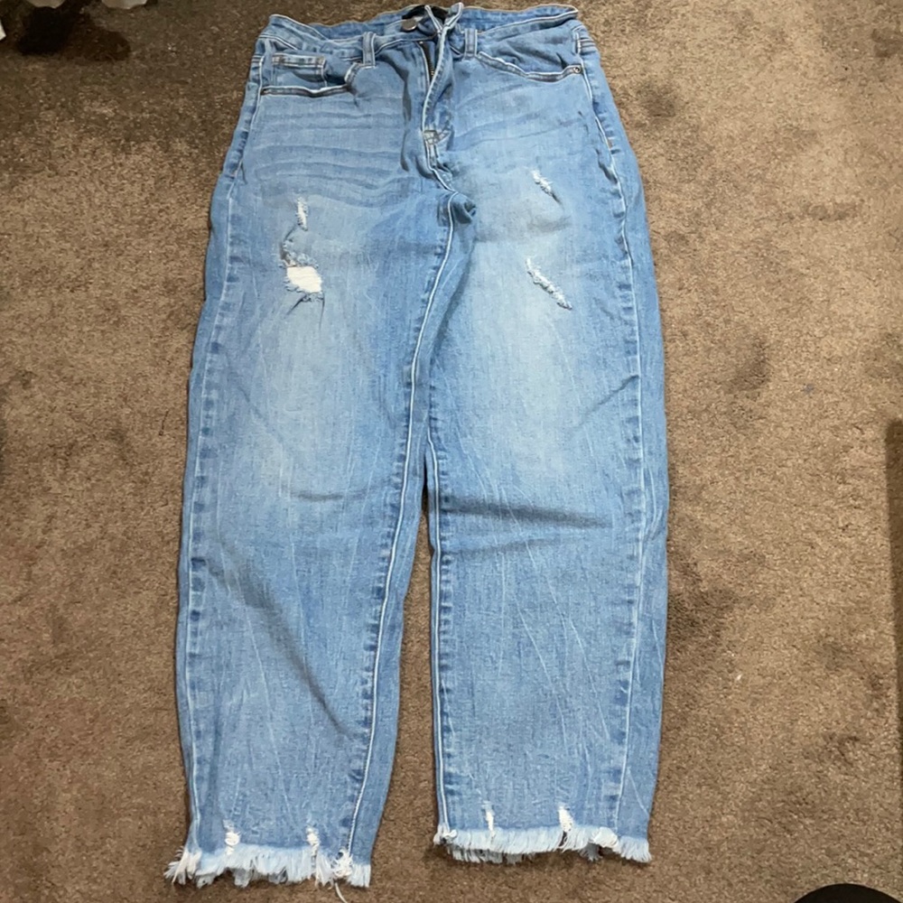 MP_English Factory Mid Rise Raw Hem Skinny Jeans.